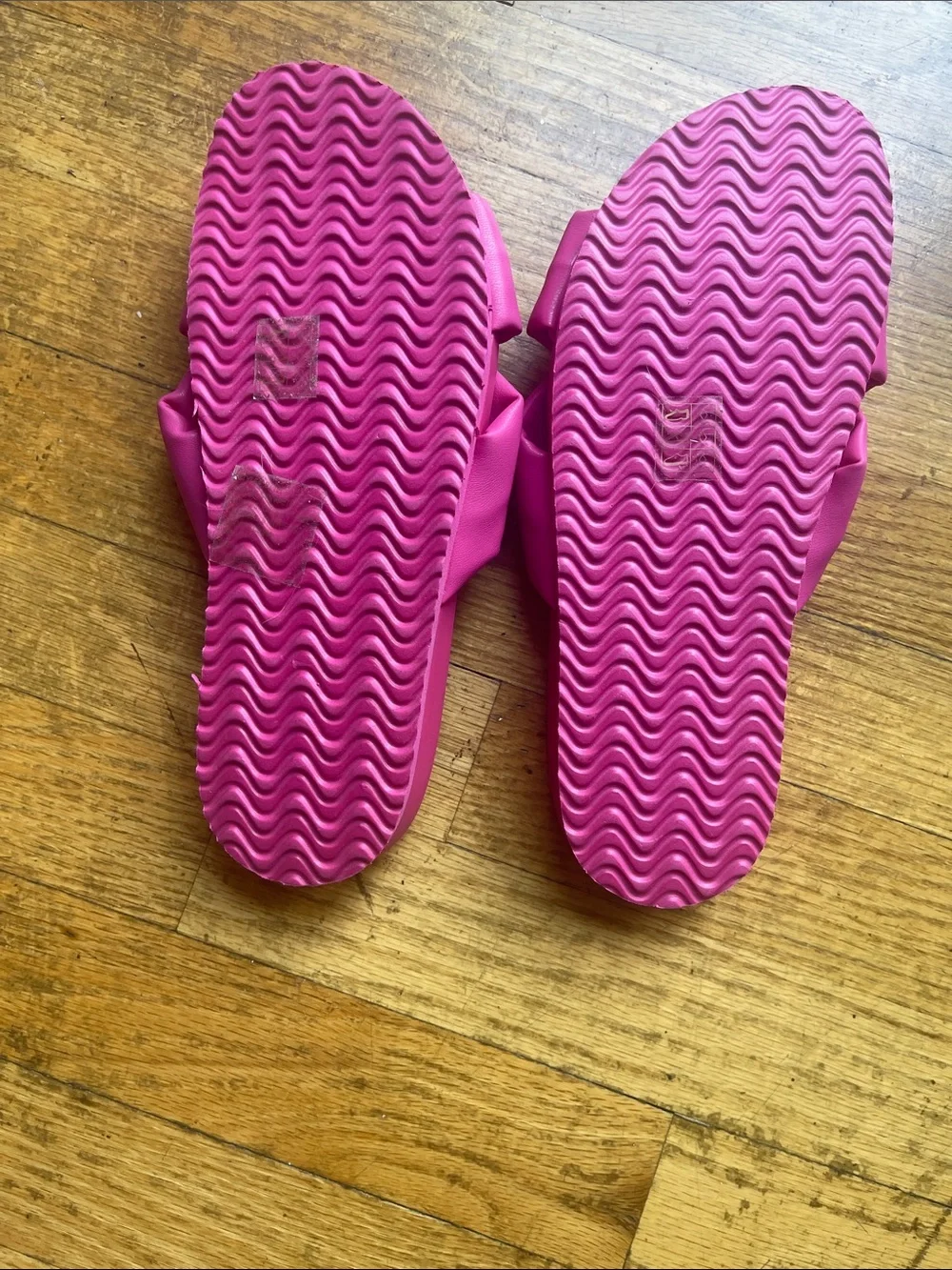 J. Crew Hot Pink Knot Slide Sandals